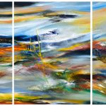 Greenwod Colors (Triptych)- Oil on canvas / 31.5" x 70.9" x 2" / 2018